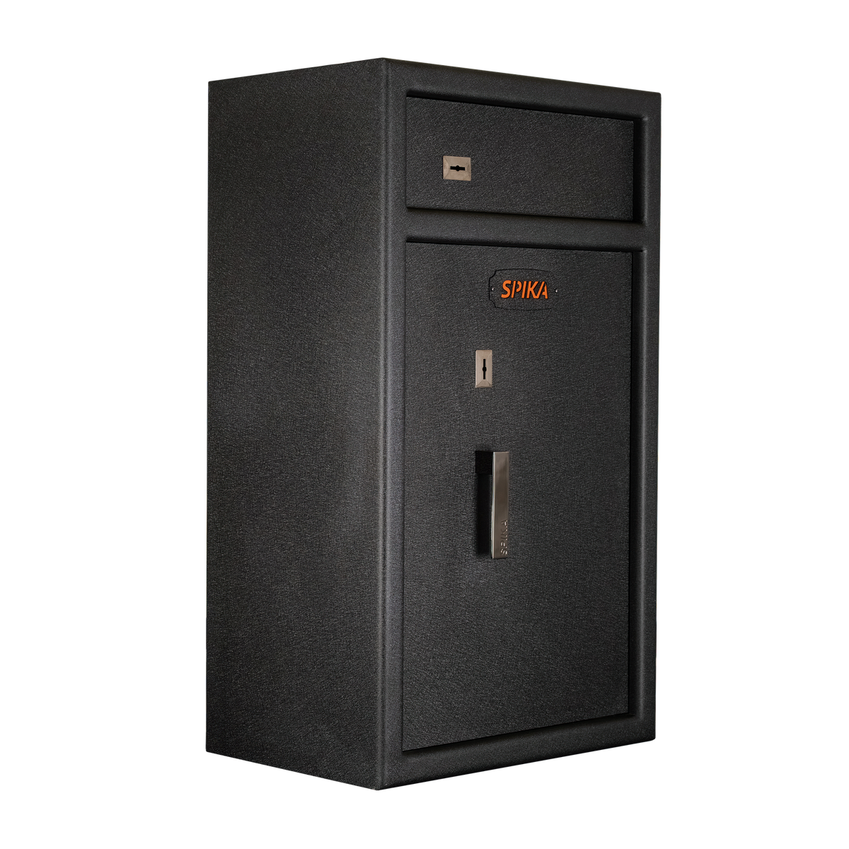 Spika S3H large pistol safe, angled view from the left showing the side panel