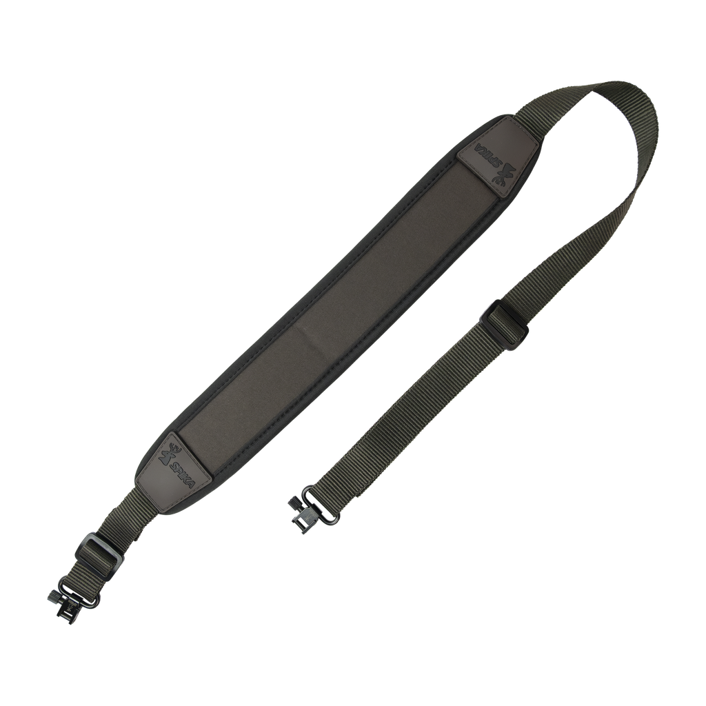 Spika Alpine rifle sling in Mocha/Black with padded shoulder section, adjustable strap and swivels