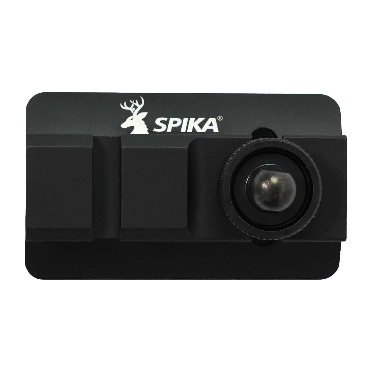 Spika Velocity bipod adaptor in black, picatinny rail plate with sling swivel stud fitted