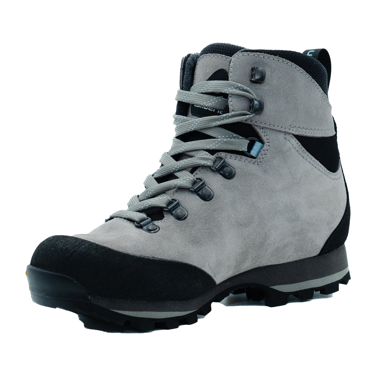 Zamberlan 336 Thyone GTX women's hiking boot in light grey, inner three-quarter view from the toe