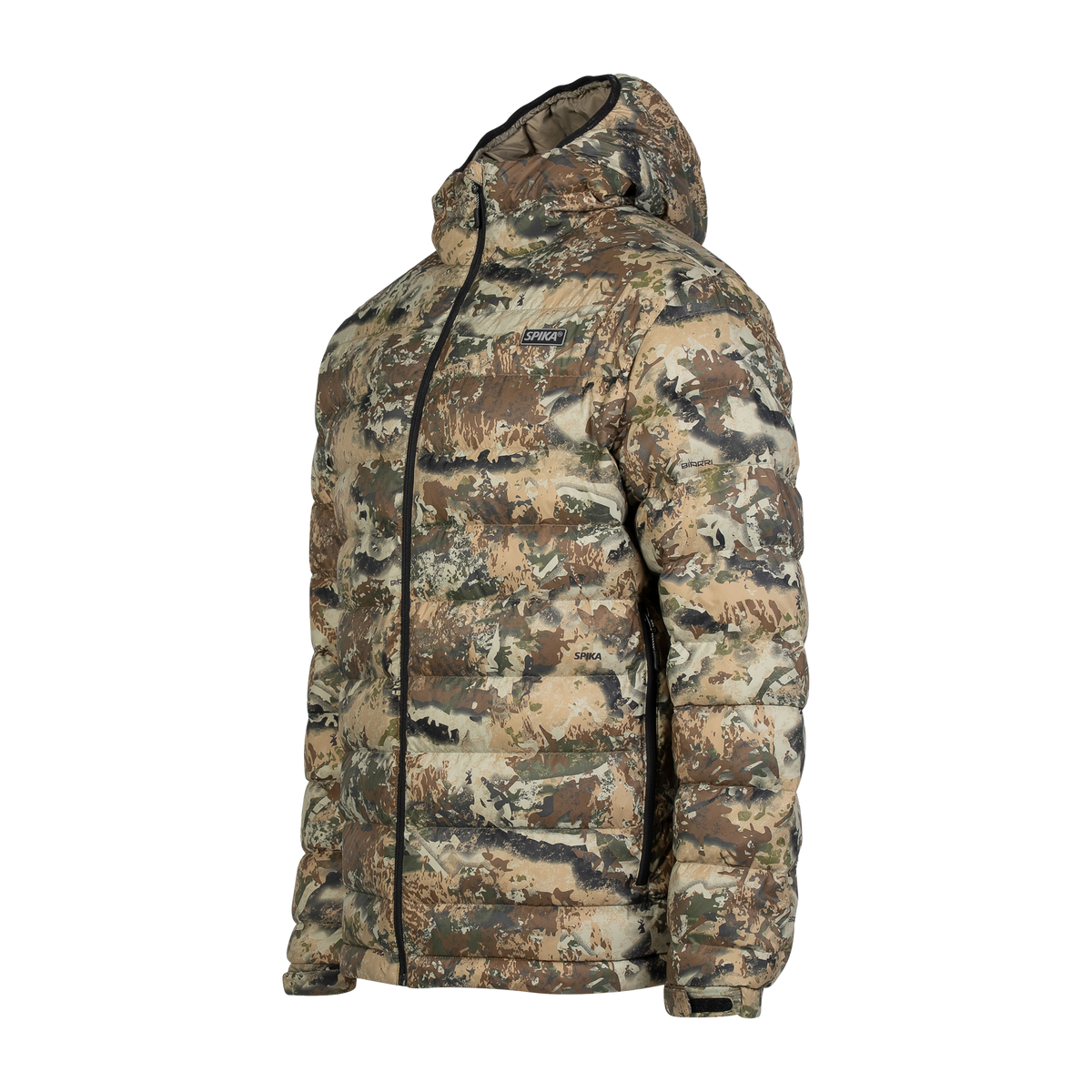 Spika Hideout men's packable puffer jacket in Biarri Camo, three-quarter view