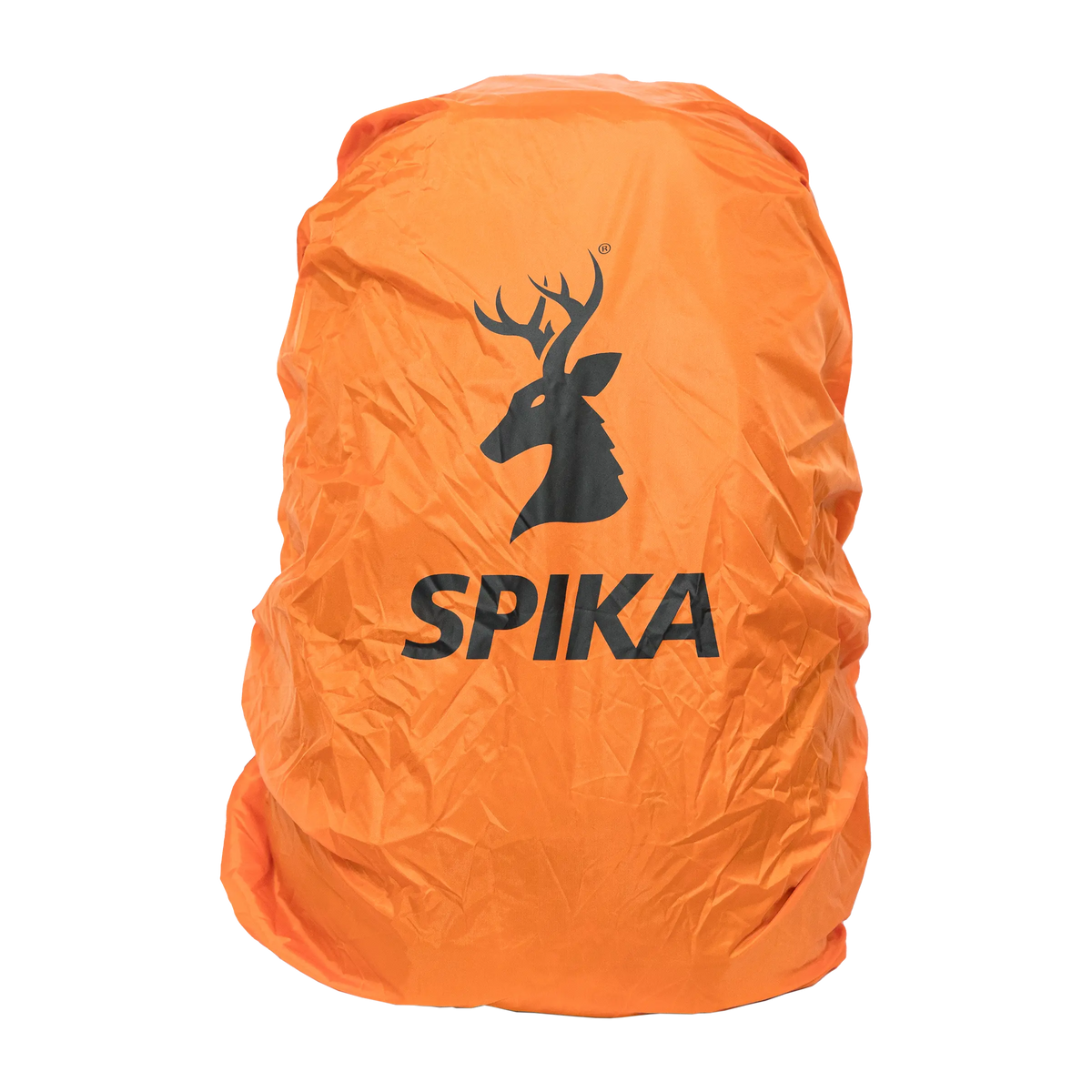 Spika Drover II Pro Pack 25L in Olive Summit option shown under the orange Spika logo rain cover