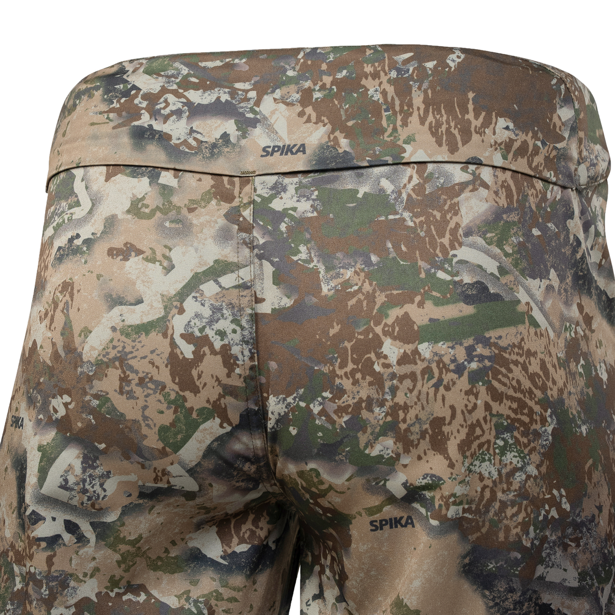 Spika Nomad men's hunting pants in Biarri Camo, close-up of the rear waistband and seat