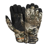 Spika Arctic men's hunting gloves in Biarri Camo, pair showing grippy black palm and back of hand