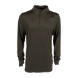 Spika Enduro men's athletic quarter-zip top in Olive Summit with raglan shoulders, front view