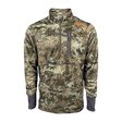 Spika Recoil men's performance quarter-zip top in Biarri Camo, front view with zip chest pocket