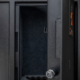 Close-up of the Spika SDD safe interior compartment with stag-stamped locking bolt