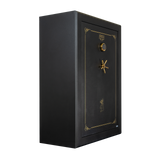 Spika SCH2 extra large 33-gun safe, angled side view showing the textured black finish