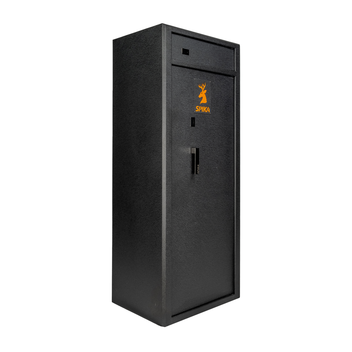 Spika S4 base range 15-gun safe, angled view from the left showing the side panel
