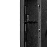 Close-up of the Spika S4 gun safe interior showing adjustable rack rail and locking bolts