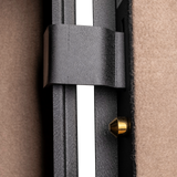 Close-up of the Spika SCH2 safe interior strap bracket and brass locking bolt