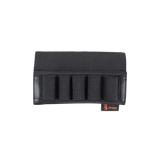 Spika buttstock shell holder in black with five wide loops for shotgun shells