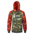 Spika GO Classic men's hoodie in Biarri Blaze, front view with blaze sleeves and white SPIKA logo