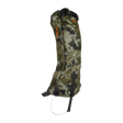 Spika Strike adult hunting gaiter in Biarri Camo, single gaiter with orange Spika logo and top strap