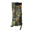 Spika Strike youth hunting gaiter in Biarri Camo, single gaiter with orange Spika logo and top strap