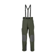 Spika Edge men's waterproof hunting pants in Olive with braces and grey knee patches, front view