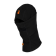 Spika Alpine adult fleece balaclava in Black, three-quarter view with orange deer logo