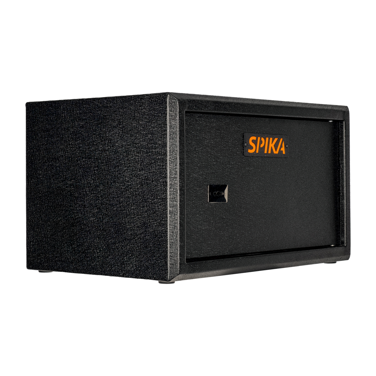 Spika S3A large ammo safe addition, angled side view showing textured black finish