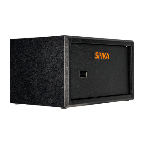 Spika S3A large ammo safe addition, angled side view showing textured black finish
