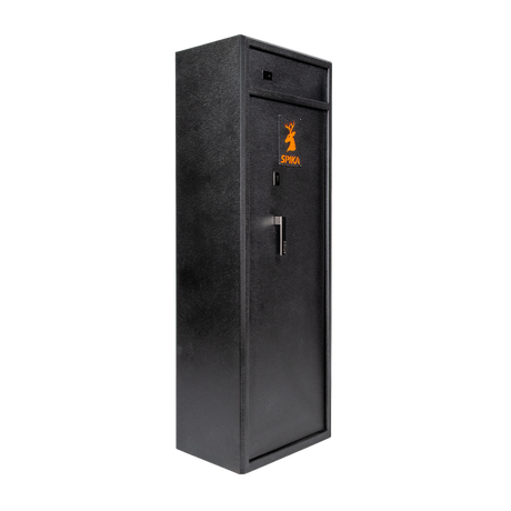Spika S3 large 12-gun safe, angled view from the right showing the side panel