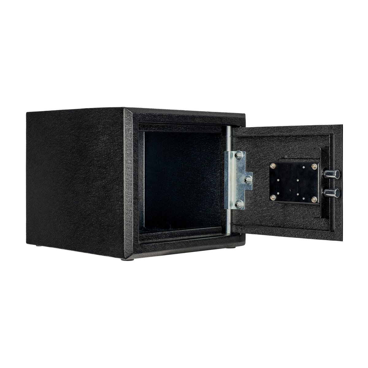 Spika S2A medium ammo safe addition open at an angle showing the door lock mechanism