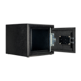 Spika S2A medium ammo safe addition open at an angle showing the door lock mechanism