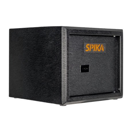 Spika S2A medium ammo safe addition, angled side view showing textured black finish