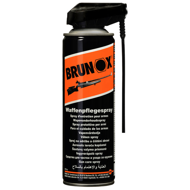 Brunox Turbo Aerosol Power Click 300ml gun care spray with flip-up straw applicator nozzle