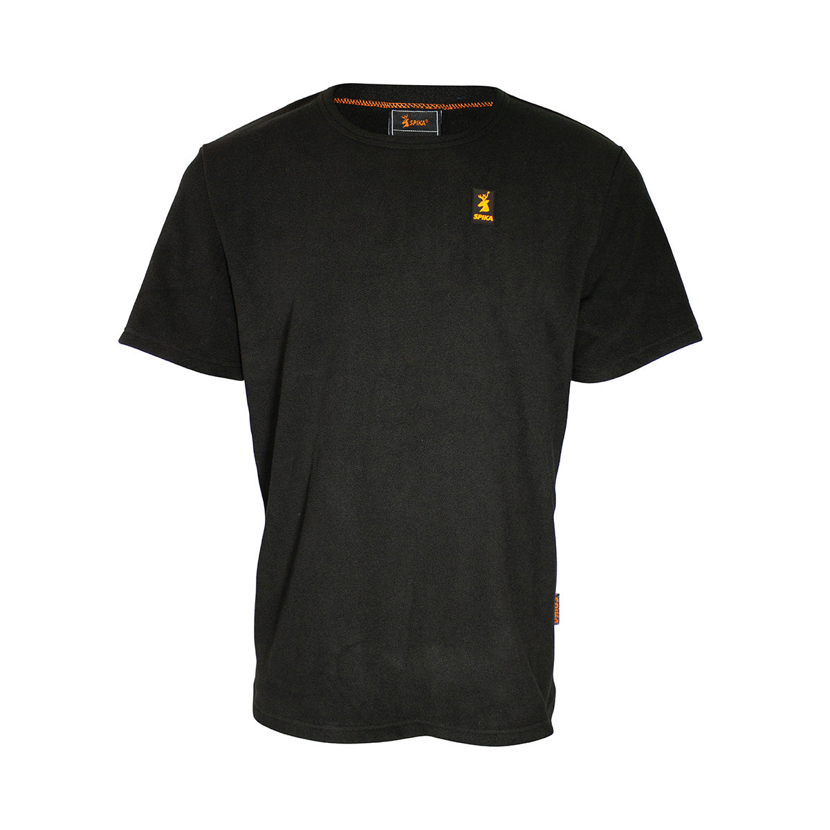 Spika men's black crew neck t-shirt with small embroidered logo from the 5 Piece Box Pack