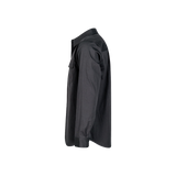 Spika GO Work men's long sleeve shirt in Ink, side profile view showing the chest pocket