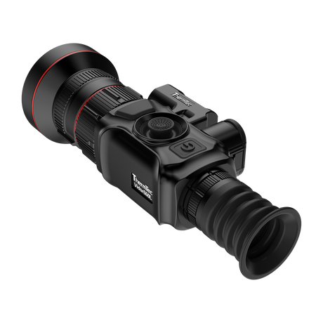 ThermTec Vidar-LRF 660L 2.0 thermal compact scope, rear three-quarter view of eyecup and Vidar 660L branding