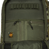Spika Drover II Pro Pack 25L interior with cartridge loops, zip mesh organiser pockets and first aid patch