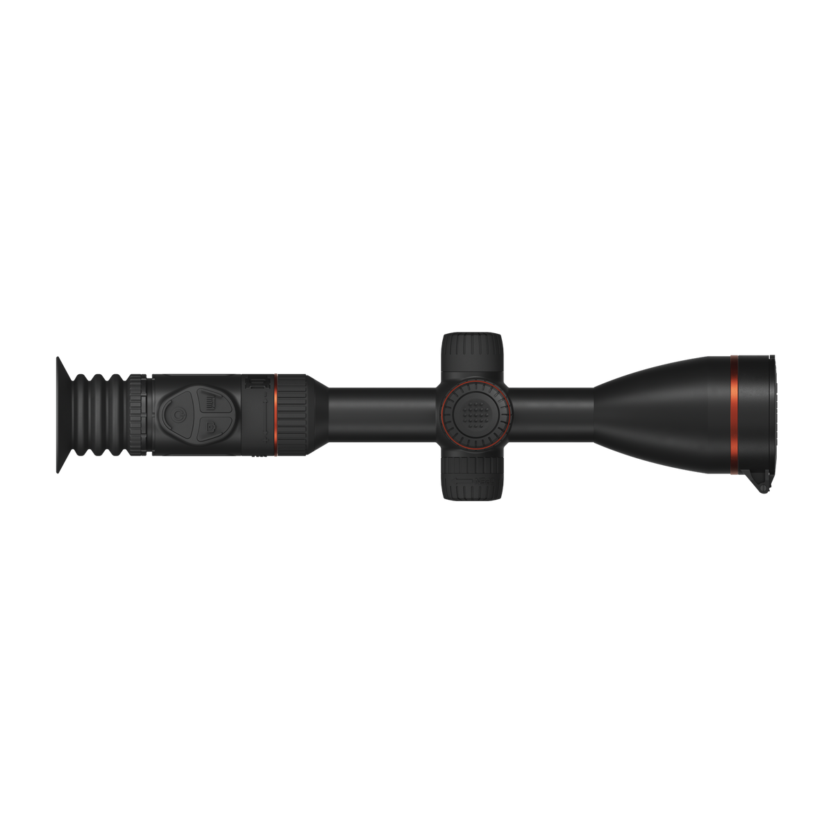 ThermTec Oryx 650L thermal tube scope in black, top-down view of turrets, controls and eyepiece