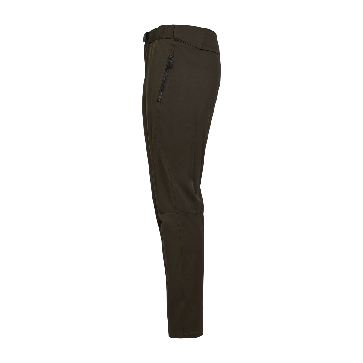 Spika Nomad men's hunting pants in Olive Summit, side view of the leg and zip pocket