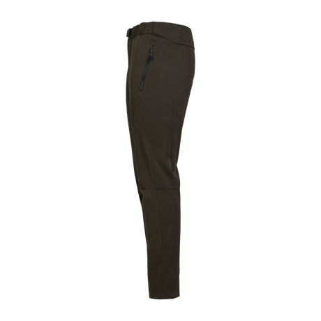 Spika Nomad men's hunting pants in Olive Summit, side view of the leg and zip pocket