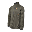Spika Guide men's lightweight half-zip top in Olive, three-quarter view with zip chest pocket