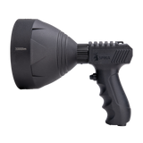 Spika Trigger Light 3000 lumen spotlight, side profile with 3000lm marked on the head and pistol grip