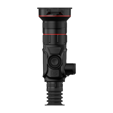 ThermTec Vidar 660 2.0 thermal compact scope, top-down view of control buttons, focus ring and eyecup