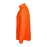 Spika Campside men's Blaze Orange quarter-zip fleece top, side profile view