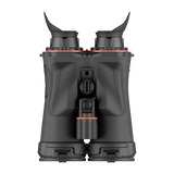 ThermTec Ventus 335L multi-spectrum binoculars, underside view of tripod mount and battery compartment