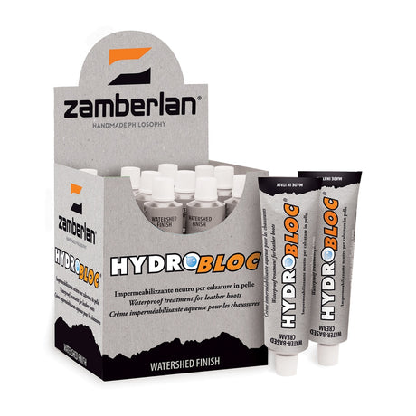 Zamberlan Hydrobloc waterproofing cream for leather boots, 75ml tubes with retail display box