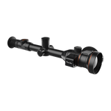 ThermTec Ares-LRF 360L 2.0 thermal tube scope, three-quarter front view with laser rangefinder module