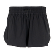 Spika Oxygen women's running shorts in Black, front view with elastic drawcord waist