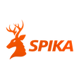 Spika large decal sticker with the orange Spika stag head logo and wordmark