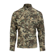 Spika Overlander men's long sleeve hunting shirt in Biarri Camo, front view buttoned up