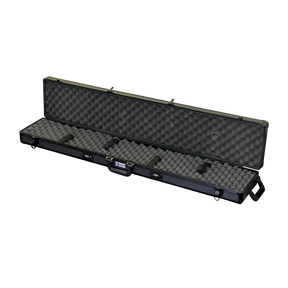 Spika rifle case in aluminium, open showing egg-crate foam lining