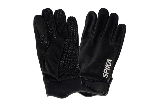 Spika Ranger men's full-finger gloves in Black, pair with silicone grip palm and SPIKA print