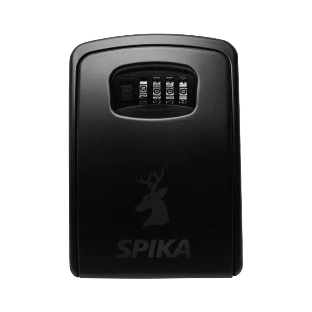 Spika large key storage safe in black with four-digit combination lock and stag logo