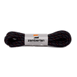 Zamberlan round boot laces, dark flecked with orange, coiled in Zamberlan branded band
