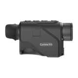 ThermTec Cyclone 315 thermal monocular in dark grey, side profile with Cyclone 315 model label